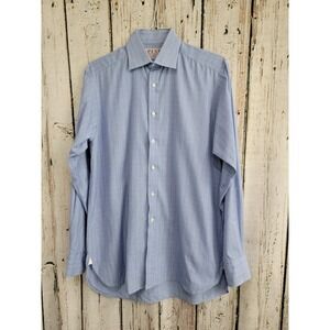 Thomas Pink Mens 15.5 35 Superfine Two-Fold Button-Down‎ Dress Shirt EUC